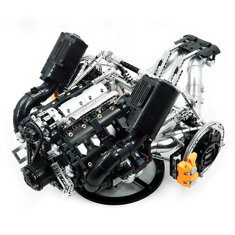 Brick MOC Functional 5L V8 Engine & Powertrain | 3193pcs - Brick Car Merchant