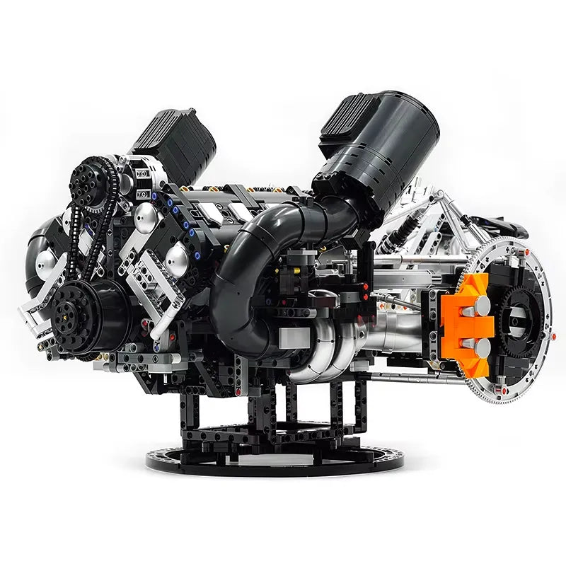 Brick MOC Functional 5L V8 Engine & Powertrain | 3193pcs - Brick Car Merchant