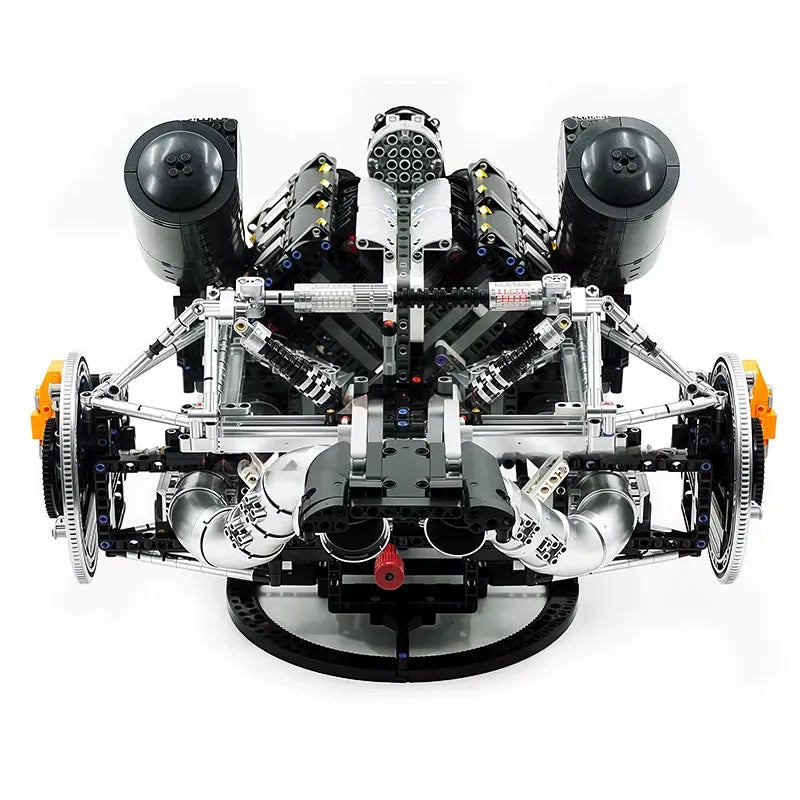 Brick MOC Functional 5L V8 Engine & Powertrain | 3193pcs - Brick Car Merchant