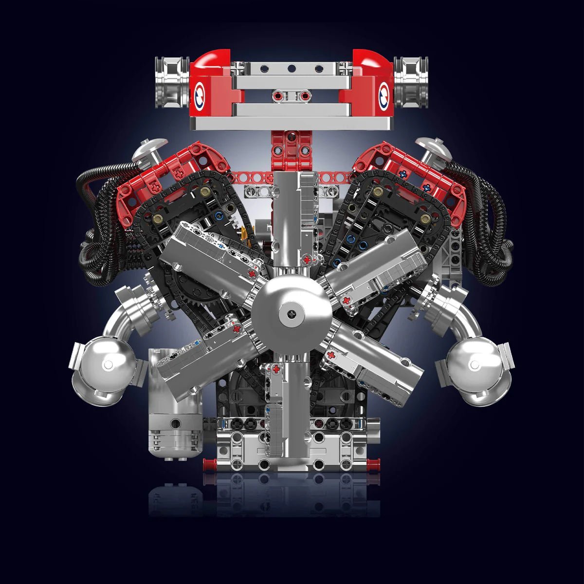 Brick MOC Functional V12 Engine & Gearbox | 3471pcs - Brick Car Merchant