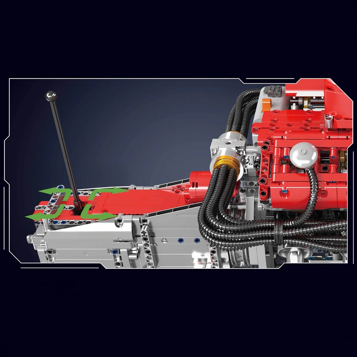 Brick MOC Functional V12 Engine & Gearbox | 3471pcs - Brick Car Merchant