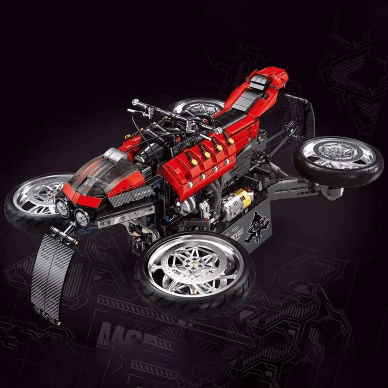 Brick MOC Futuristic Flying Motorcycle | 2223pcs - Brick Car Merchant