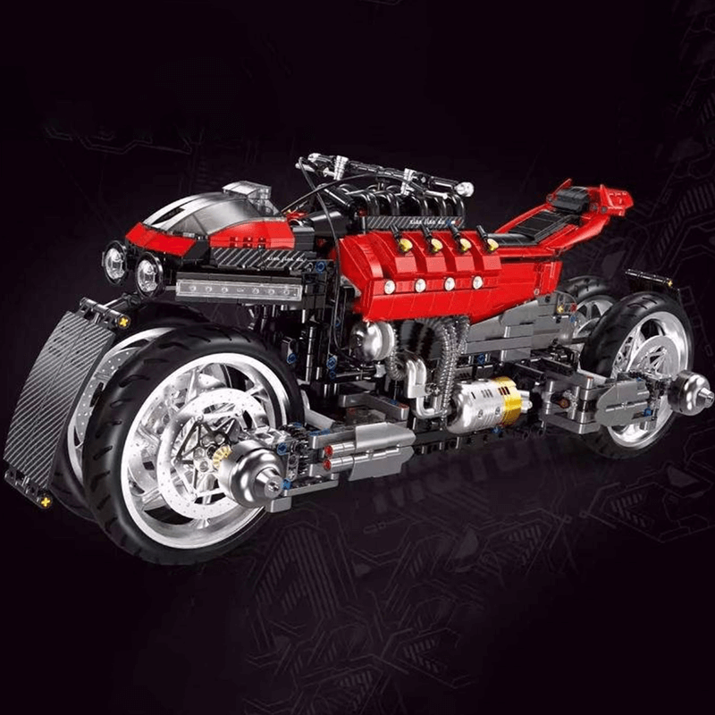 Brick MOC Futuristic Flying Motorcycle | 2223pcs - Brick Car Merchant