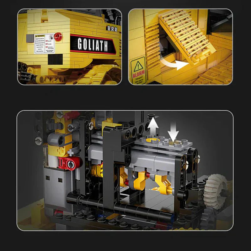 Brick MOC Goliath Heavy Bulldozer | 2826pcs - Brick Car Merchant