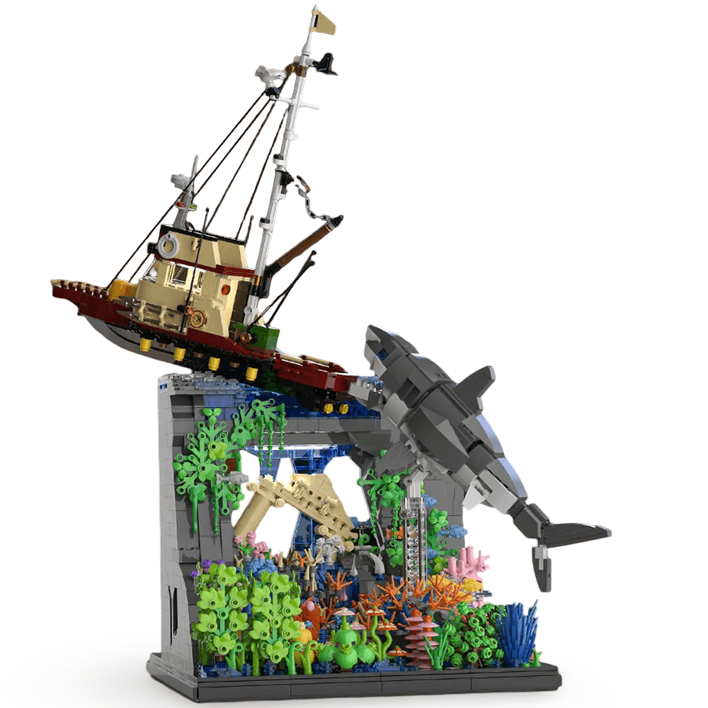 Brick MOC Great White Sharks Attack | 2932pcs - Brick Car Merchant