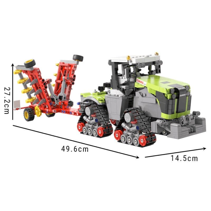 Brick MOC Heavy-Duty Articulated Farm Tractor | 1335pcs - Brick Car Merchant