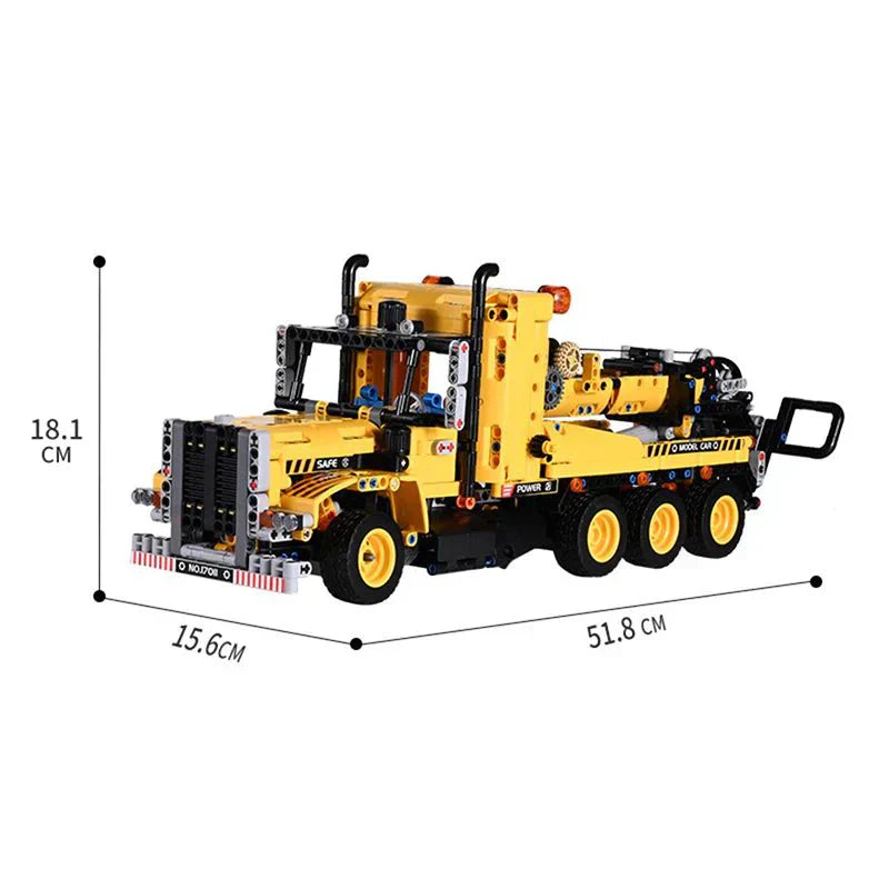 Brick MOC Heavy-Duty Tow Truck | 1250pcs - Brick Car Merchant