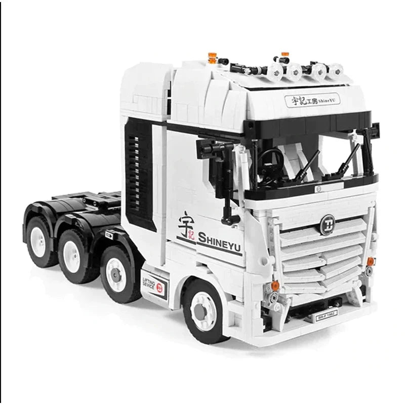 Brick MOC Heavy-Duty Trailer Truck | 2949pcs - Brick Car Merchant