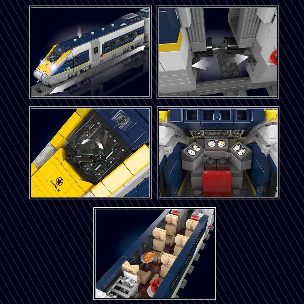 Brick MOC High-Speed Euro Express Train | 2085pcs - Brick Car Merchant