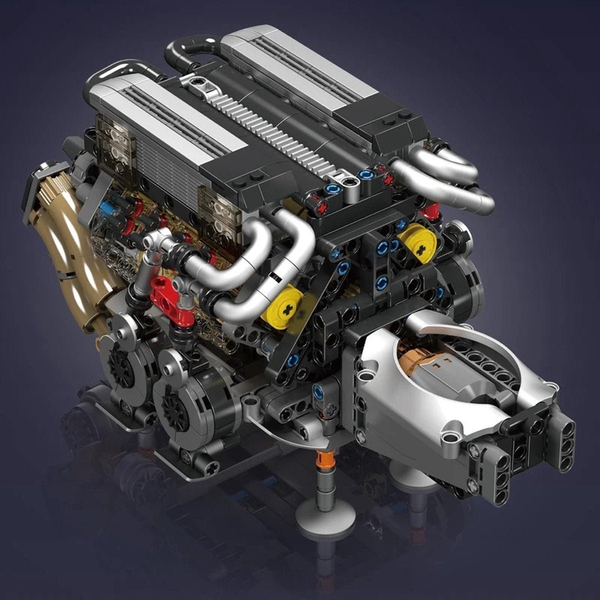 Brick MOC Hypercar W16 Engine | 952pcs - Brick Car Merchant