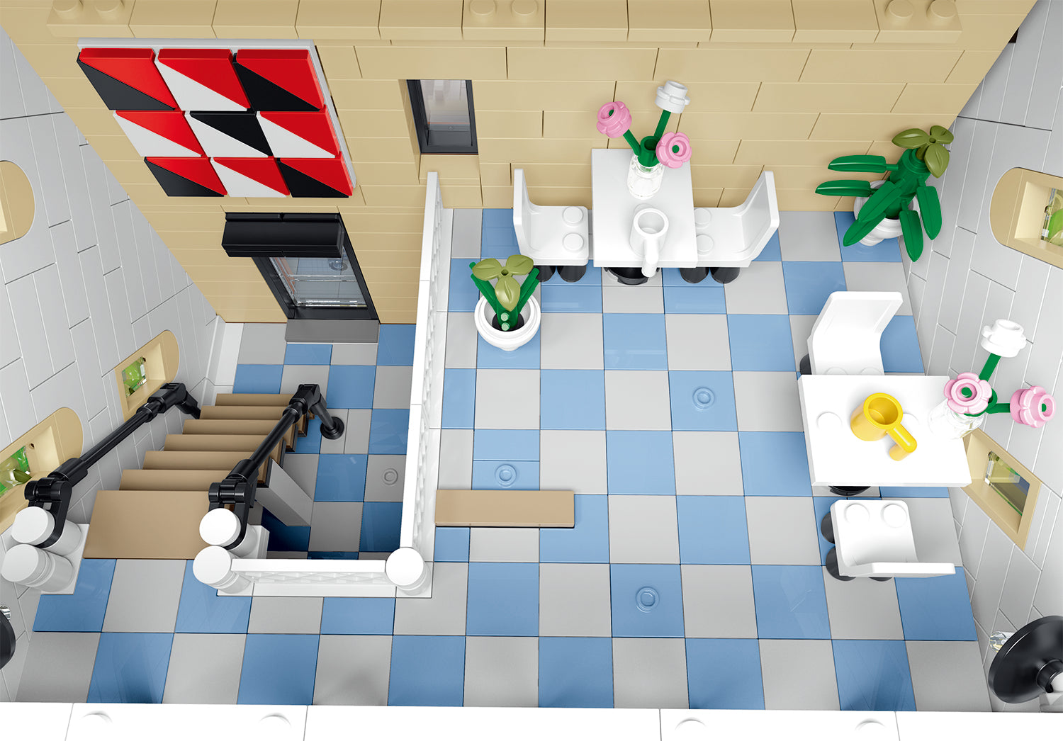 Brick MOC Upside Down Cafe | 3120pcs - Brick Car Merchant