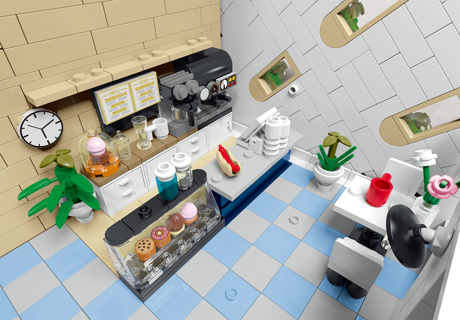Brick MOC Upside Down Cafe | 3120pcs - Brick Car Merchant