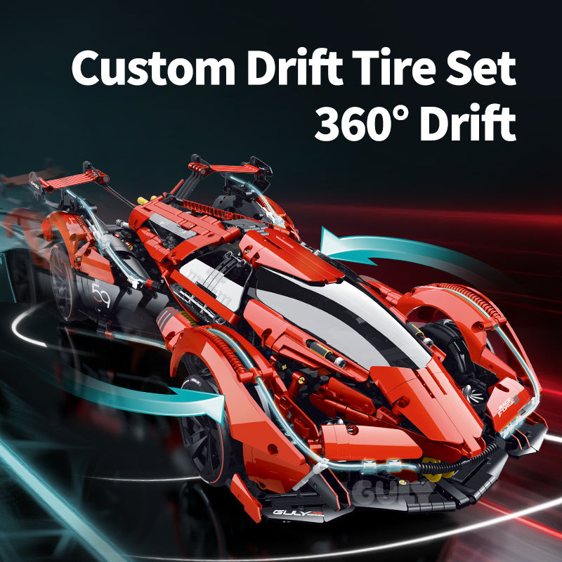 Brick MOC Lamborghini "Redshift" V12 Vision GT | 2525 pieces - Brick Car Merchant