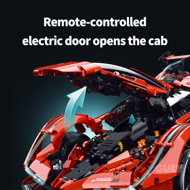 Brick MOC Lamborghini "Redshift" V12 Vision GT | 2525 pieces - Brick Car Merchant