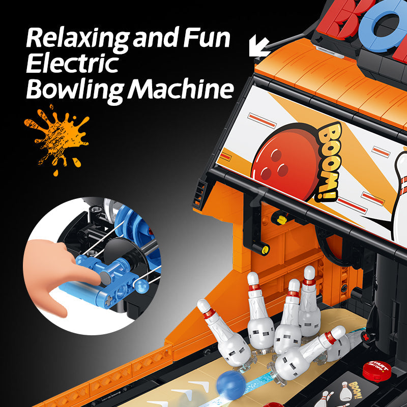 Brick MOC Bowling Strike Twin Lane Arcade | 2598 pieces - Brick Car Merchant