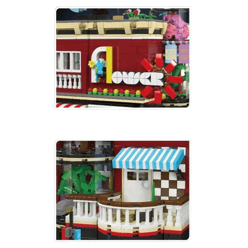 Brick MOC Flower Shop | 2290pcs - Brick Car Merchant