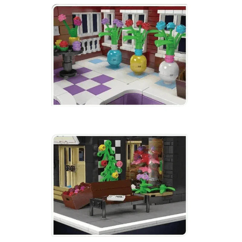 Brick MOC Flower Shop | 2290pcs - Brick Car Merchant
