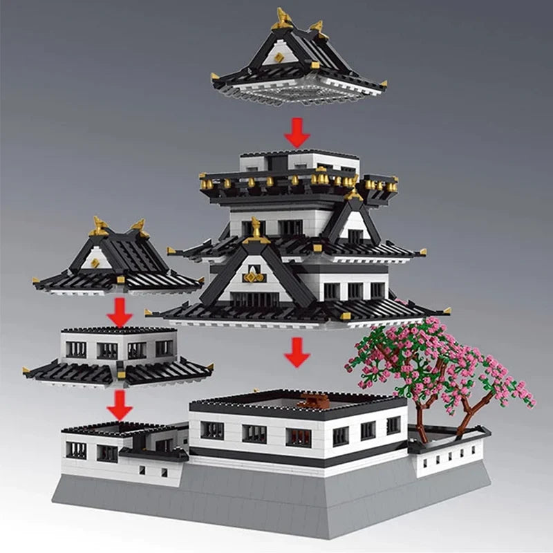 Brick MOC Himeji Castle | 3086pcs - Brick Car Merchant