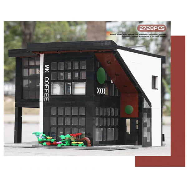 Brick MOC European Modern Cafe | 2727pcs - Brick Car Merchant