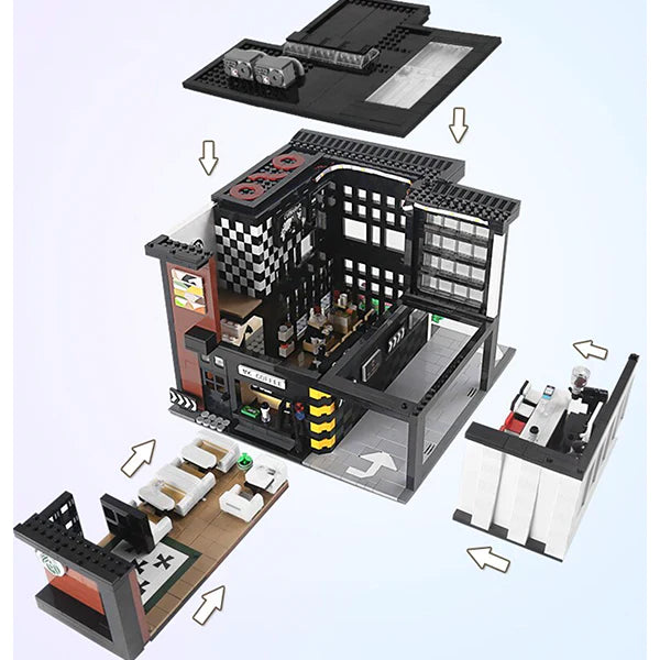 Brick MOC European Modern Cafe | 2727pcs - Brick Car Merchant