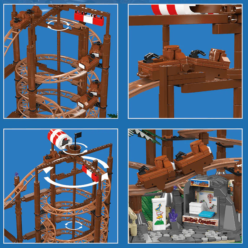 Brick MOC The Pirate Roller Coaster | 2173pcs - Brick Car Merchant
