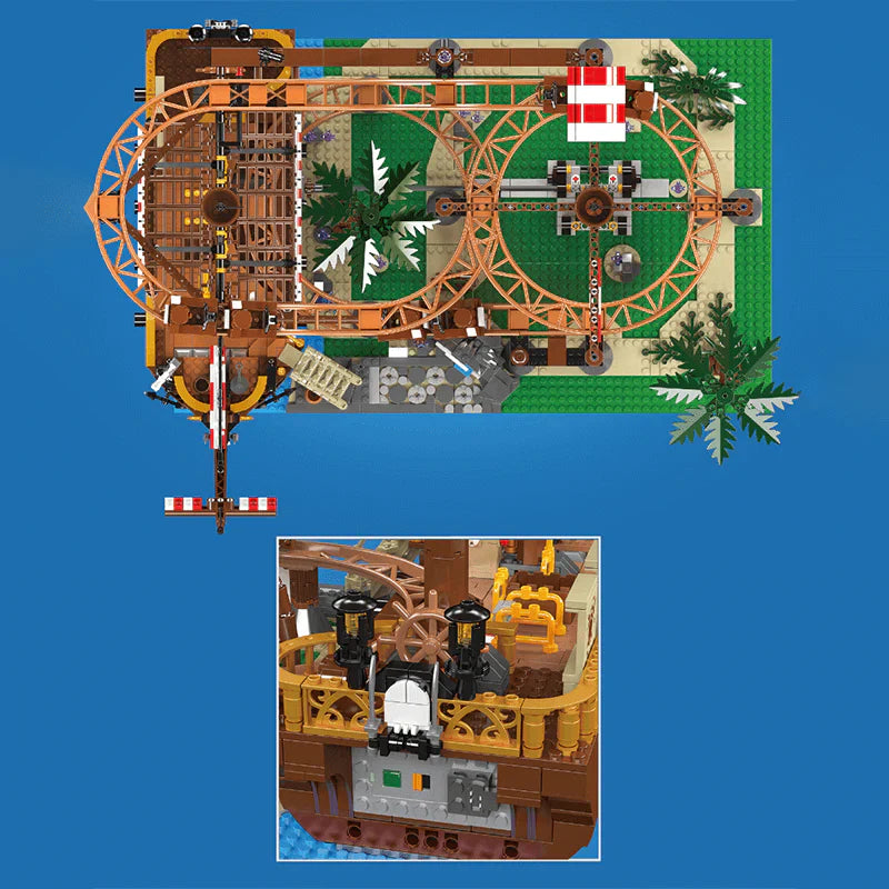Brick MOC The Pirate Roller Coaster | 2173pcs - Brick Car Merchant