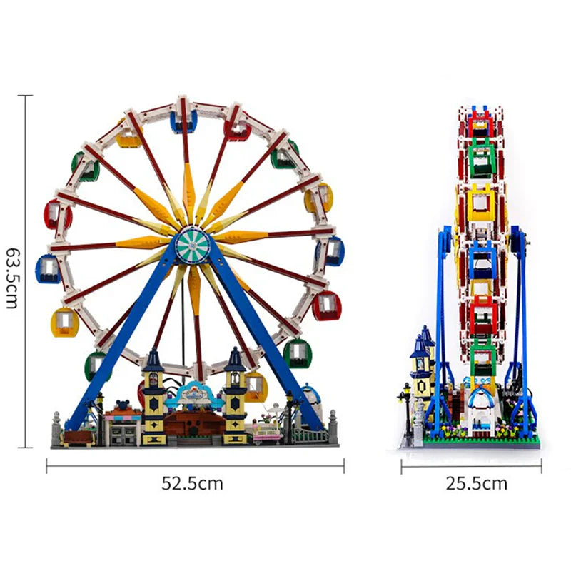 Brick MOC Motorised Ferris Wheel | 3835pcs - Brick Car Merchant