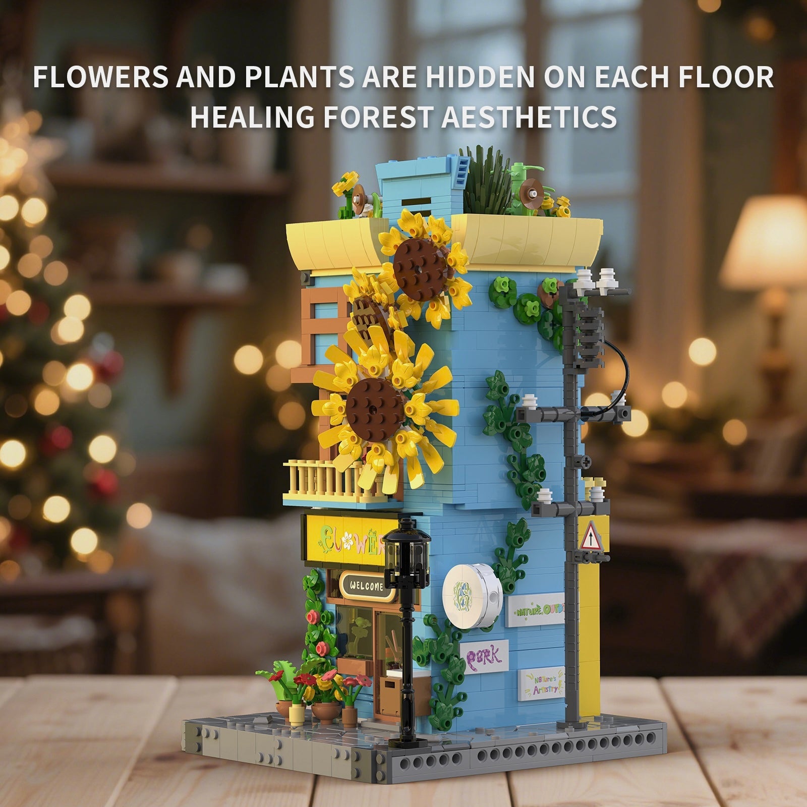 Brick MOC The Sunflower House | 1582pcs - Brick Car Merchant