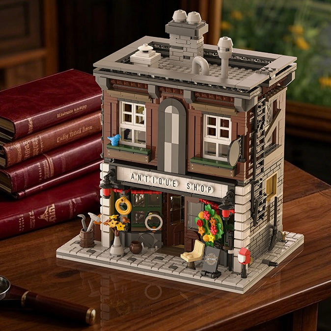 Brick MOC Vintage Antique Shop | 1954pcs - Brick Car Merchant
