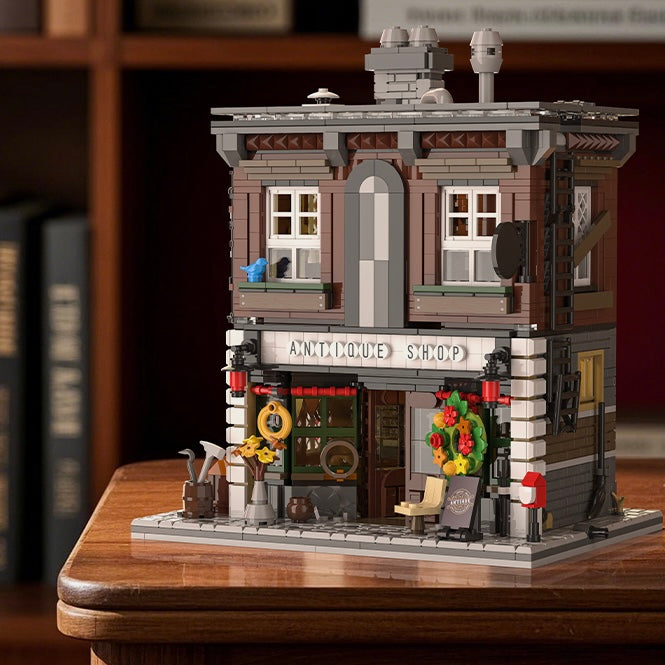 Brick MOC Vintage Antique Shop | 1954pcs - Brick Car Merchant