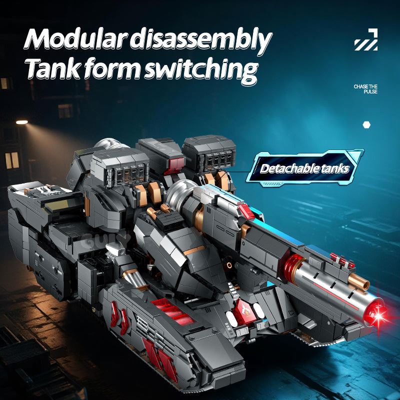 Brick MOC Tyrant Transforming Tank Mecha | 3727pcs - Brick Car Merchant