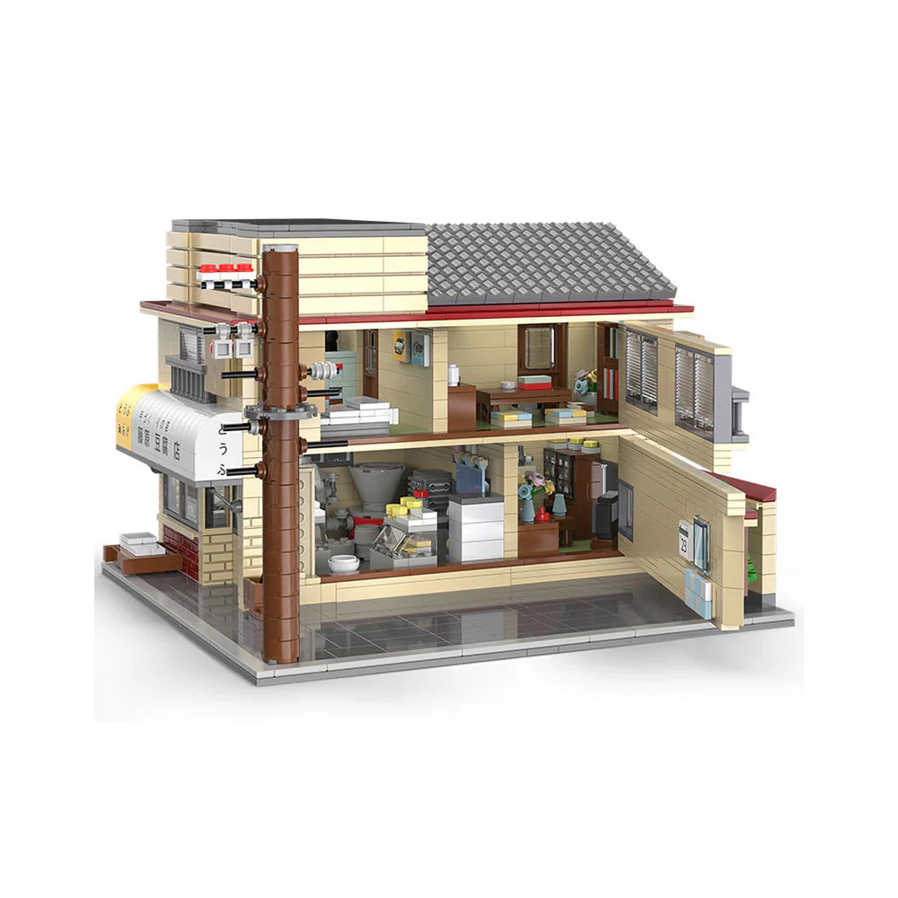 Brick MOC Initial D Fujiwara Tofu Shop | 1912pcs - Brick Car Merchant