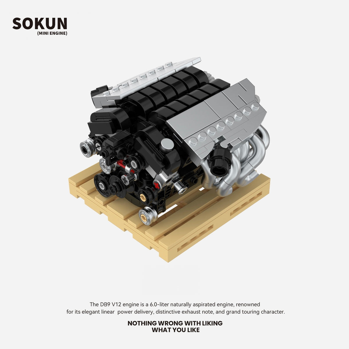 Brick MOC Aston Martin DB9 V12 Mini Engine - Brick Car Merchant