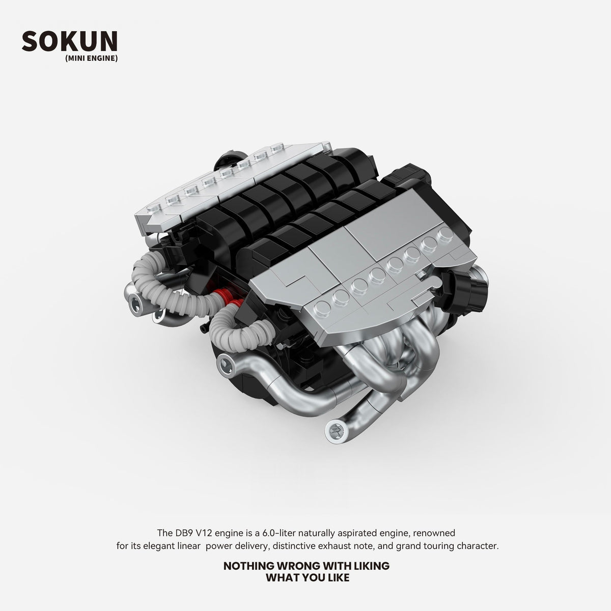Brick MOC Aston Martin DB9 V12 Mini Engine - Brick Car Merchant