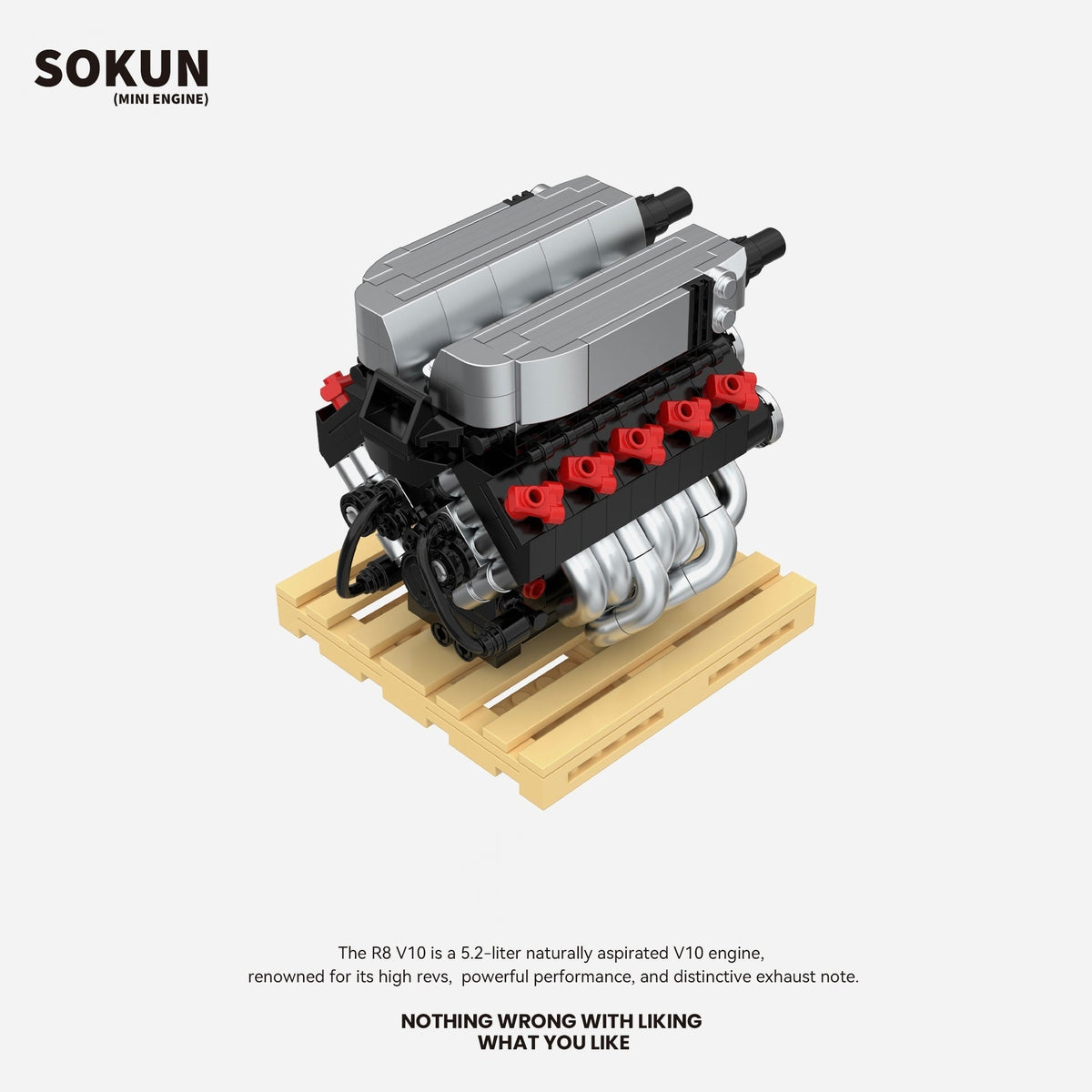 Brick MOC Audi R8 V10 Mini Engine - Brick Car Merchant