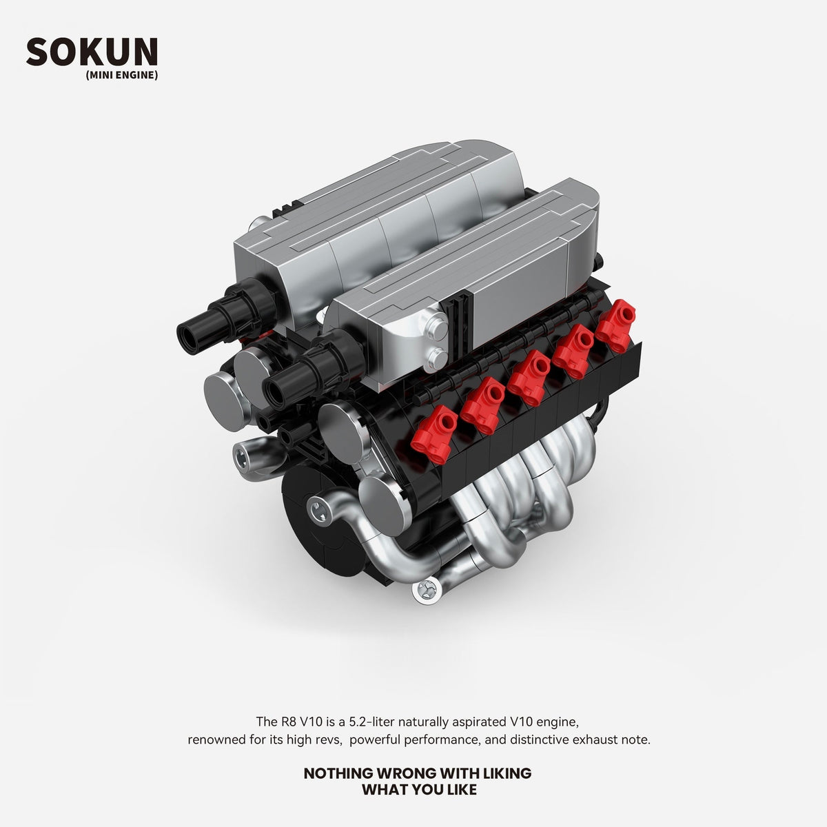 Brick MOC Audi R8 V10 Mini Engine - Brick Car Merchant