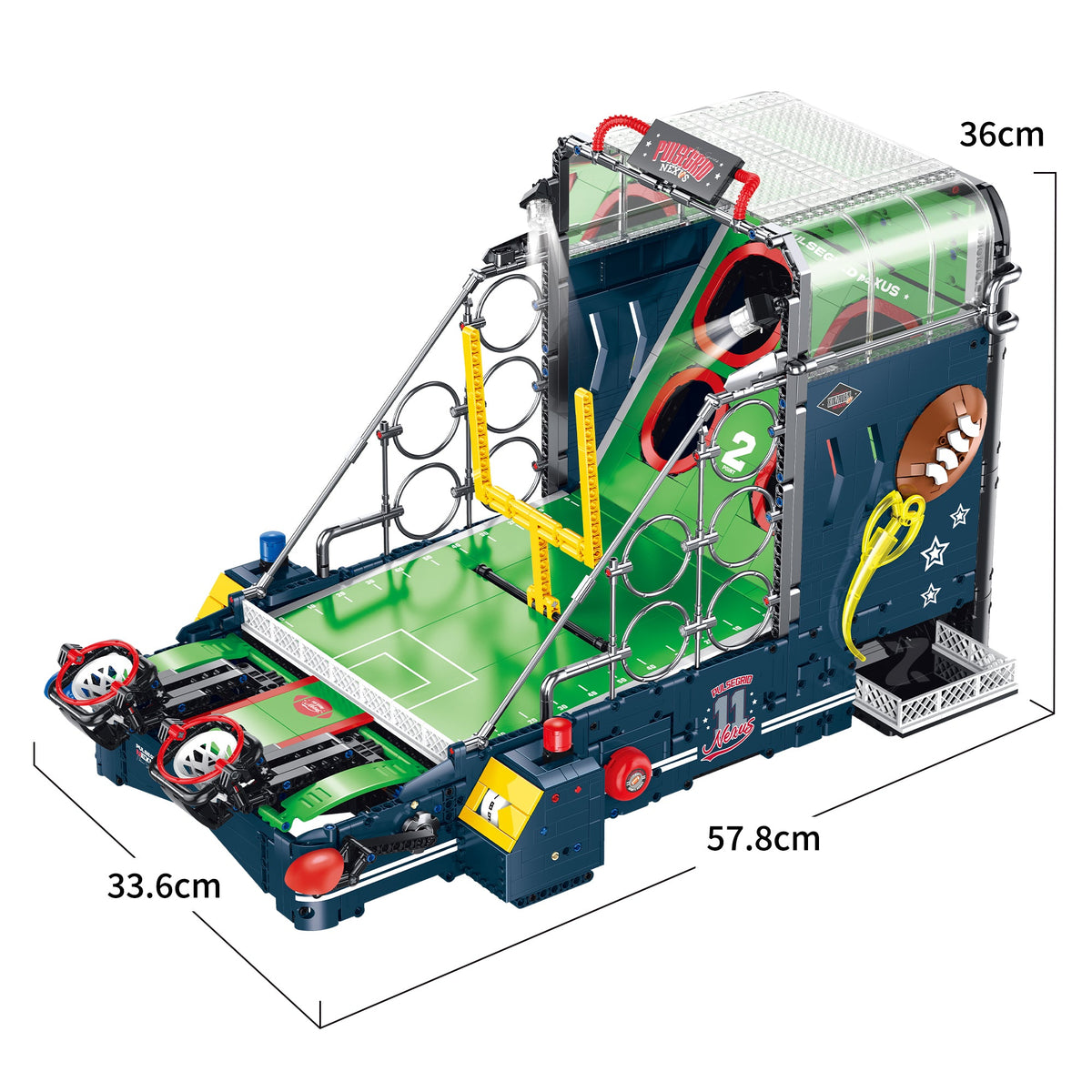 Brick MOC Rugby Kicker Target Arcade | 2272 pieces - Brick Car Merchant