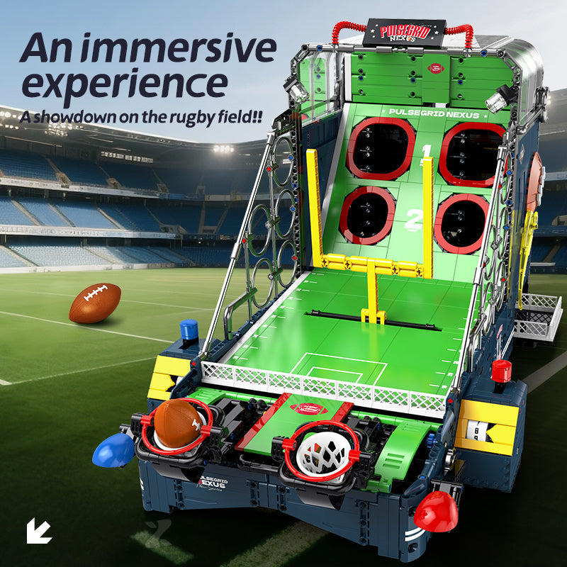 Brick MOC Rugby Kicker Target Arcade | 2272 pieces - Brick Car Merchant