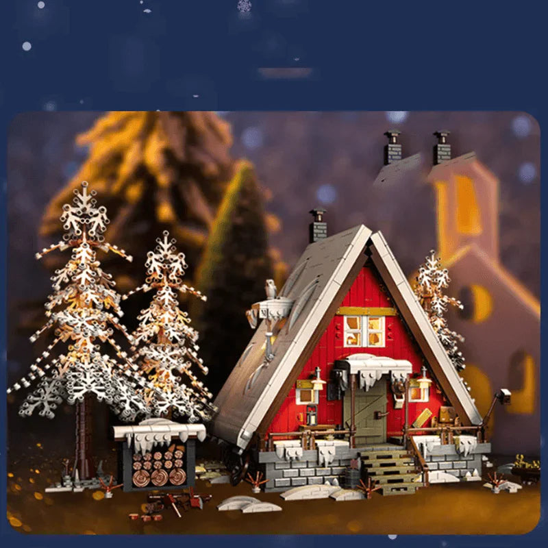 Brick MOC Winter Cabin | 2354pcs - Brick Car Merchant