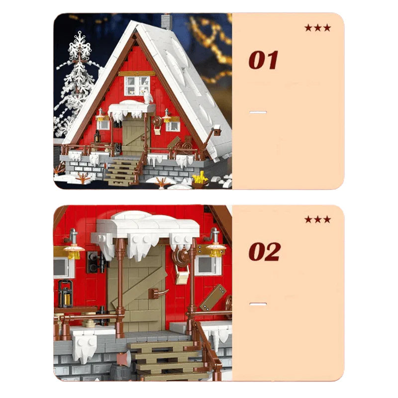 Brick MOC Winter Cabin | 2354pcs - Brick Car Merchant