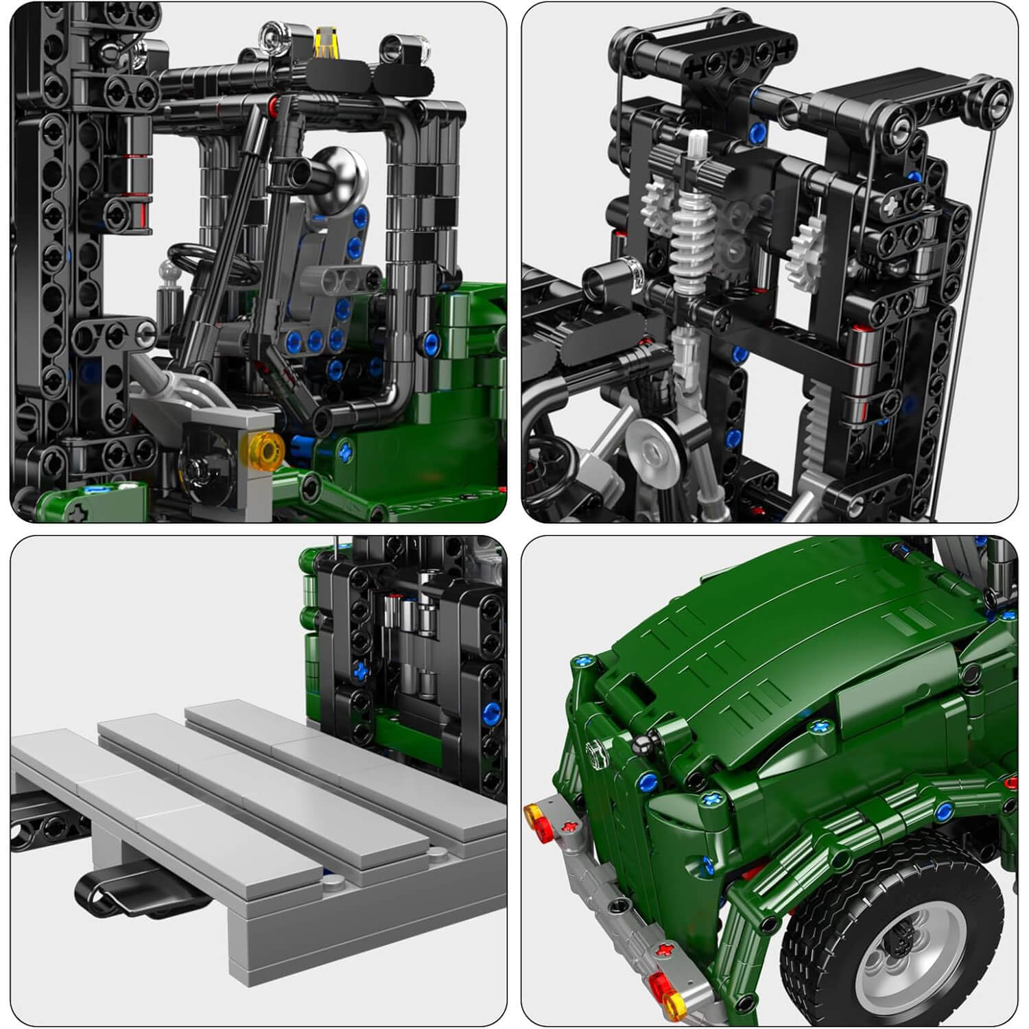 Brick MOC Industrial Heavy Forklift | 1311pcs - Brick Car Merchant