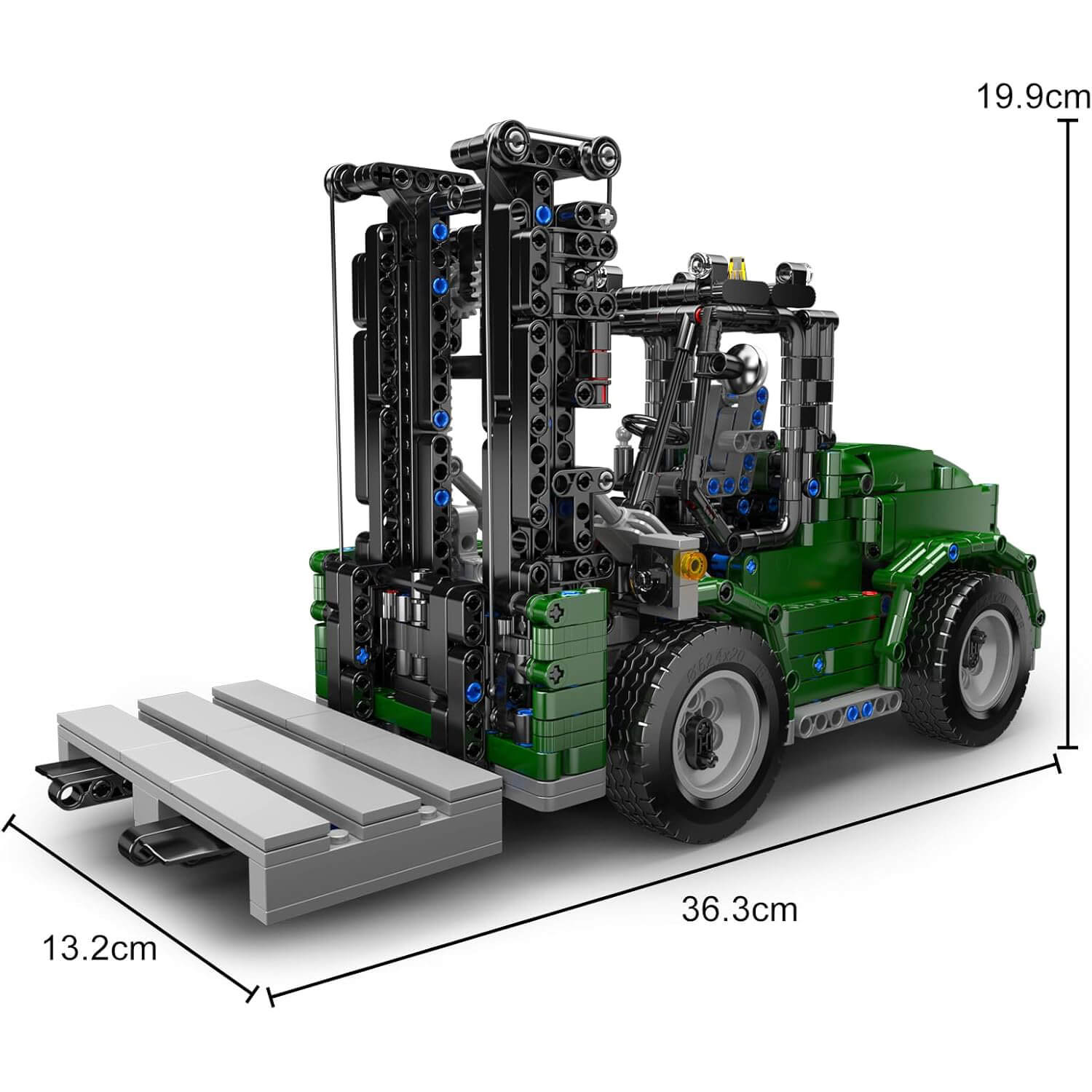 Brick MOC Industrial Heavy Forklift | 1311pcs - Brick Car Merchant