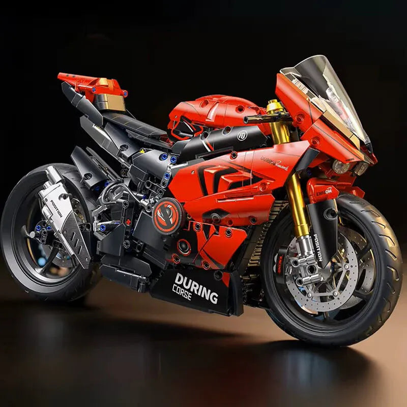 Brick MOC Italian V4 Racing Bike | 2024pcs - Brick Car Merchant