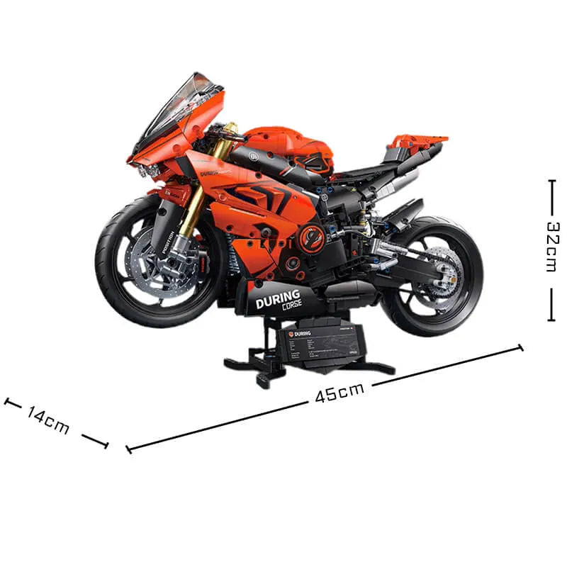 Brick MOC Italian V4 Racing Bike | 2024pcs - Brick Car Merchant