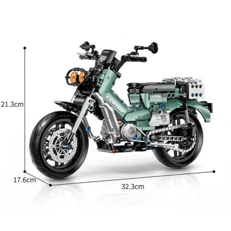 Brick MOC JDM 125cc Custom Street Bike | 627pcs - Brick Car Merchant