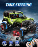 LEGO MOC Jeep Wrangler Off-Road Pickup Building Kit | Remote Control, Tank Steering, Drift Special, All-Terrain Damping, Opening Features, 2545 pcs - Brick Car Merchant LEGO MOC Jeep Wrangler Off-Road Pickup Building Kit | Remote Control, Tank Steering, Drift Special, All-Terrain Damping, Opening Features, 2545 pcs - Brick Car Merchant