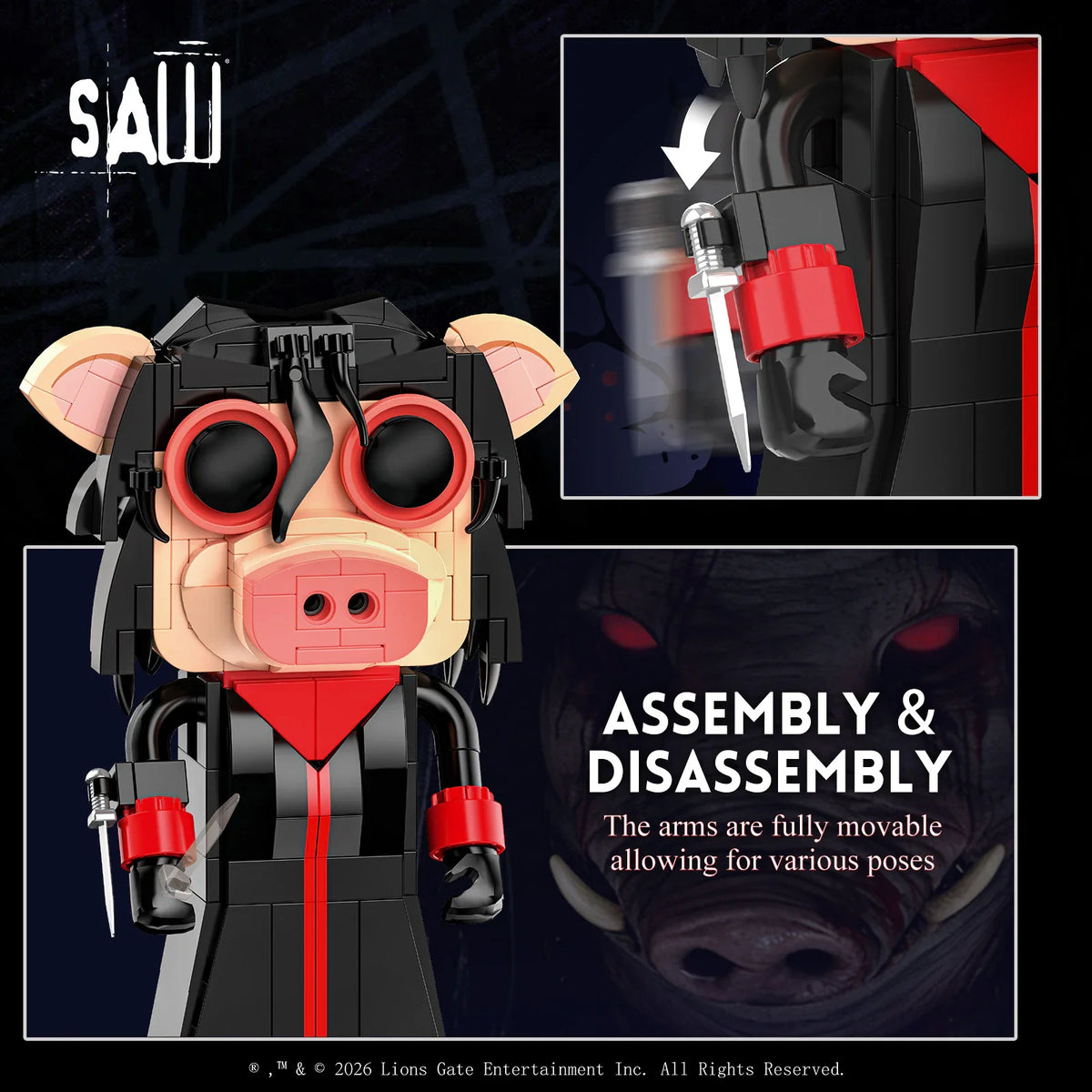 LEGO MOC SAW Pig Mask - Brick Car Merchant