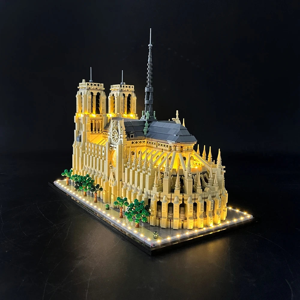 Brick MOC LED Light Kit For 21061 Notre-Dame de Paris - Brick Car Merchant
