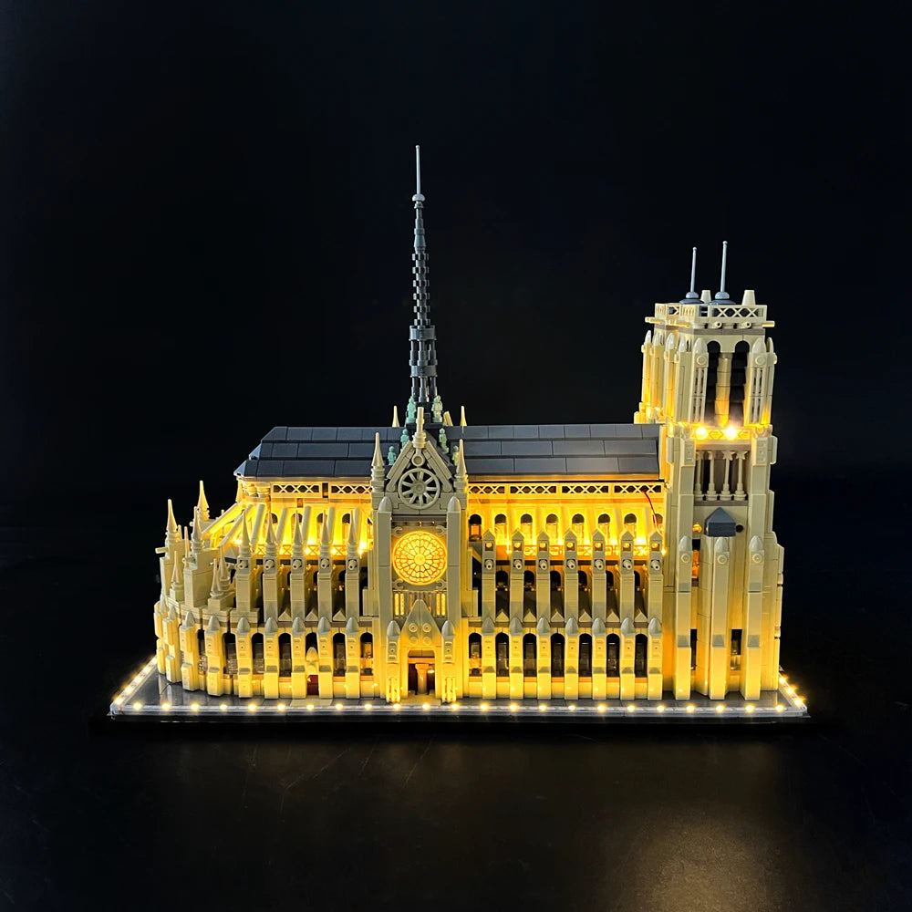 Brick MOC LED Light Kit For 21061 Notre-Dame de Paris - Brick Car Merchant