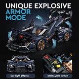 LEGO MOC Lamborghini Aventador | Remote Control, Electric Air Suspension, Electric Doors, Special Starry Blue Plates, 4106 pcs - Brick Car Merchant LEGO MOC Lamborghini Aventador | Remote Control, Electric Air Suspension, Electric Doors, Special Starry Blue Plates, 4106 pcs - Brick Car Merchant